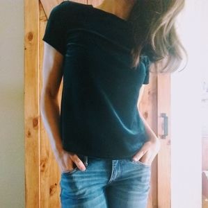 Dark Teal Velvet Tee